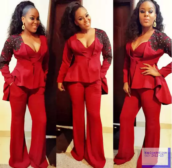 Emma Nyra Shows Off Gorgeous Look As She Steps Out In Red 